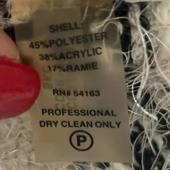 Coquette Girl Calvin Klein Black/White Stripe Textured Cardigan. Old Money. - Picture 5 of 7